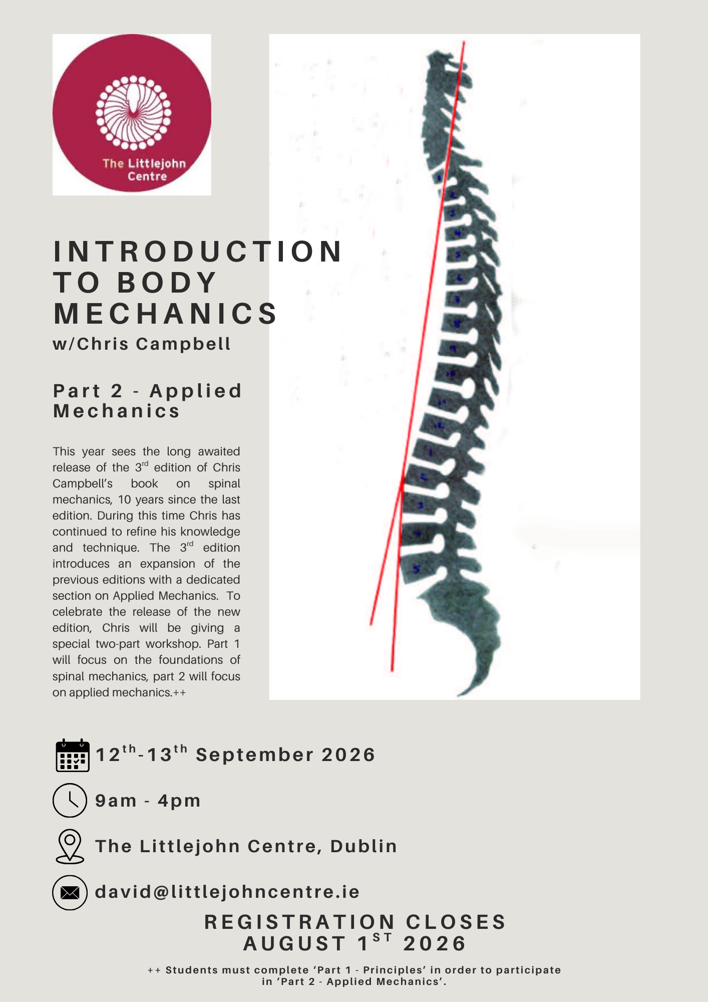 Introduction To Body Mechanics: Part 2 - Applied Mechanics