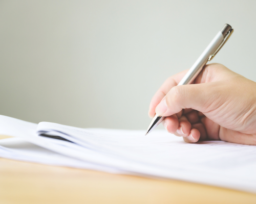 Signing documentation to support House of Welcome through giving a gift in a will