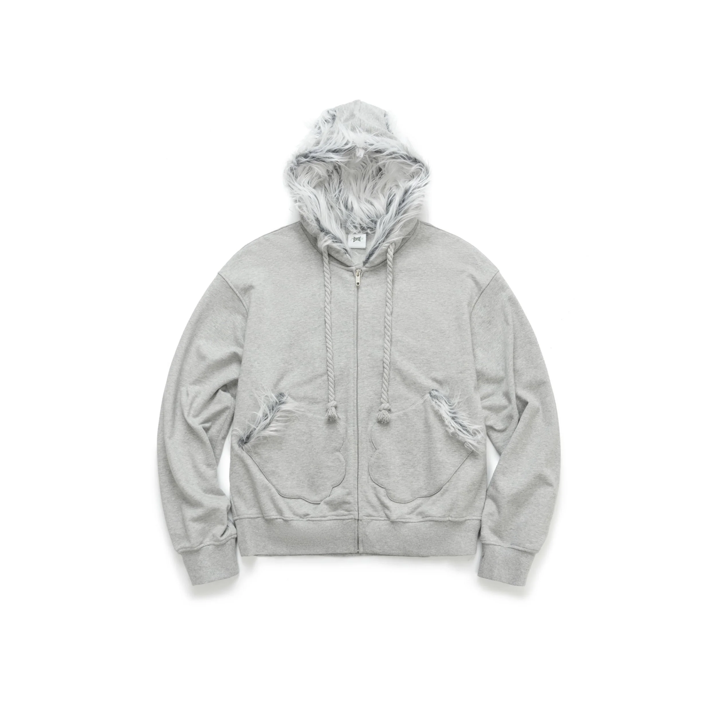 _0006_ 骨头崇拜拉链帽衫_灰色_正面.jpg