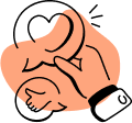 A close-up illustration of a handshake between two hands.