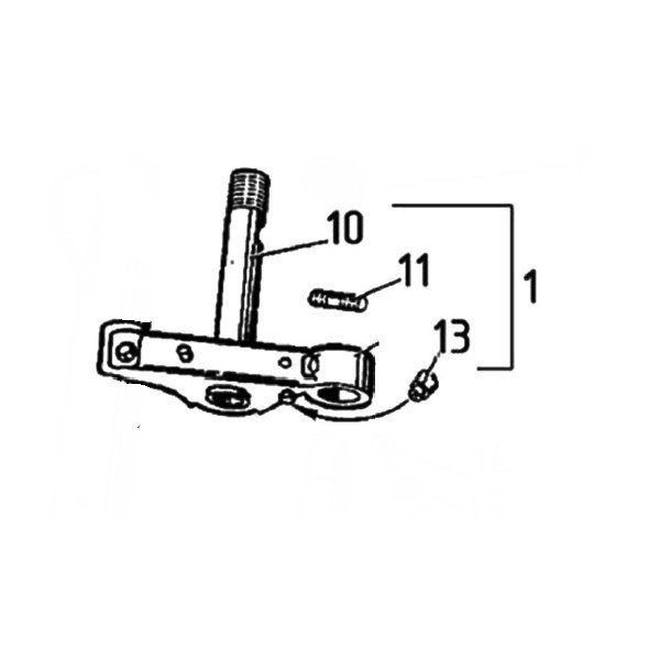 N°1 Té de fourche inférieure avec colonne de direction jusqu'en 2007 pour pièces détachées de fourche télescopique (pièce carbu)