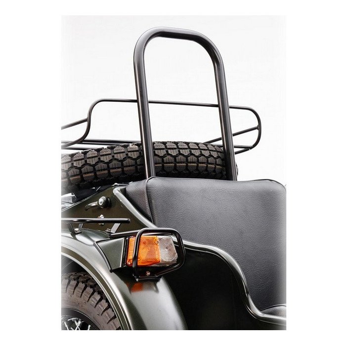 Arceau de sécurité passager sidecar (chrome ou noir), accessoire pour side-car Ural via Moto Side Aventure (concessionnaire sidecar Ural)