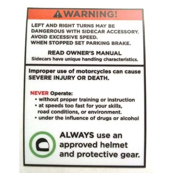 N°5 Sticker "WARNING" for the fuel tank