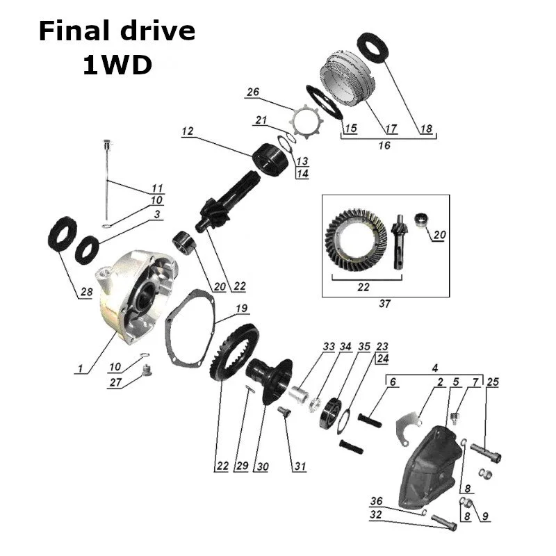 Final drive 1WD for Ural sidecars with EFI injection engine.