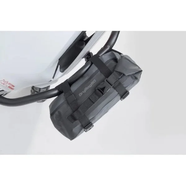 Sacoche de selle Drybag 80 gris/noir, Étanche, 8l, accessoire pour side-car Ural via Moto Side Aventure (concessionnaire sidecar Ural)