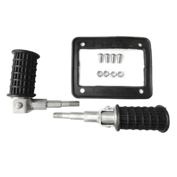 Rear tractor seat mounting kit with passenger pegs