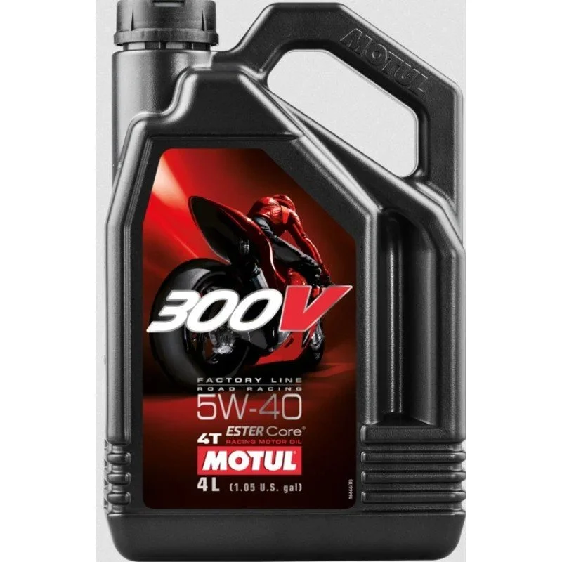 L’huile moteur Motul 300V Factory Line (FL) ROAD RACING 5W40 est une huile 100% synthétique  de type Ester Core pour side-cars 4T.