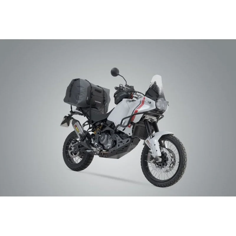 Sacoche de selle Drybag 600 gris/noir, Étanche, 60 l, accessoire pour side-car Ural via Moto Side Aventure (concessionnaire sidecar Ural)