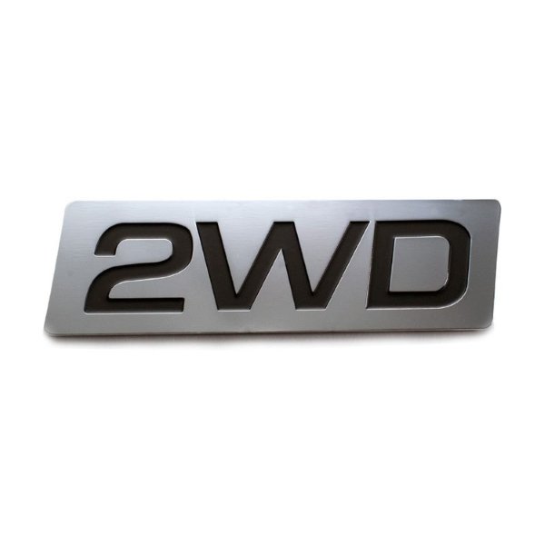 Metal 2WD Emblem with adhesive backing