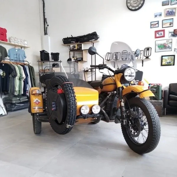 8.5 Liters Rounded Fuel Can black is an Overland accessory for Ural sidecars via Moto Side Aventure