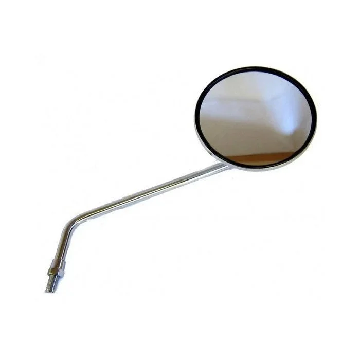 Mirror chrome rightside for the handlebar, original Ural carburetor sidecar models, via Moto Side Aventure, Ural sidecar dealer