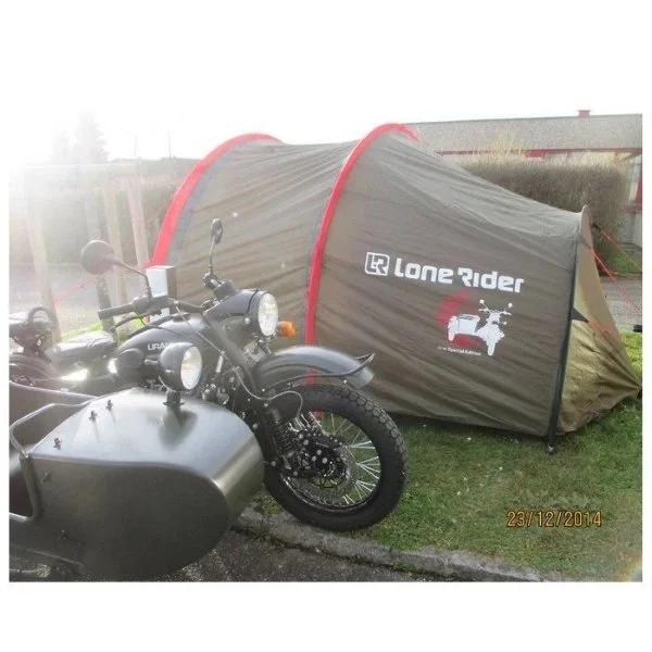 The Ural Lone Rider tent is a Ural sidecar accessory from Moto Side Aventure (Ural sidecar dealer).