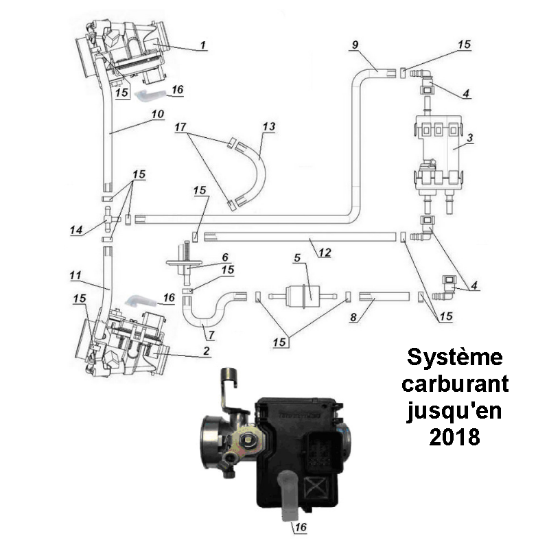 Collier à ressort 12 du système de carburant jusqu'en 2018, pièce détachée d'origine Ural Motorcycle pour sidecar via Moto Side Aventure (concessionnaire side-car Ural)