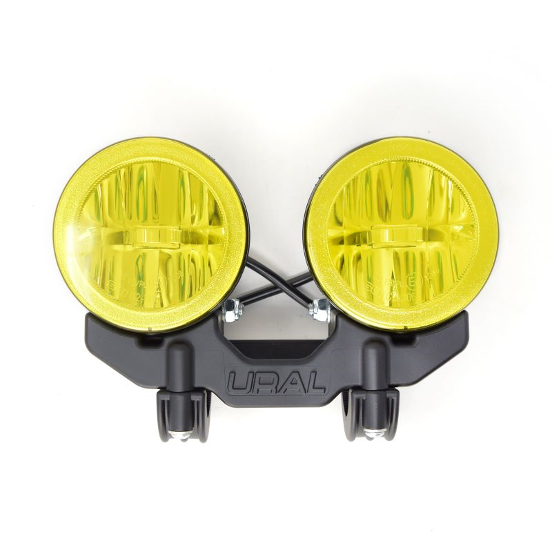 Kit d'éclairage LED double side-car avec lampes jaunes — Moto Side Aventure  - URAL Valence