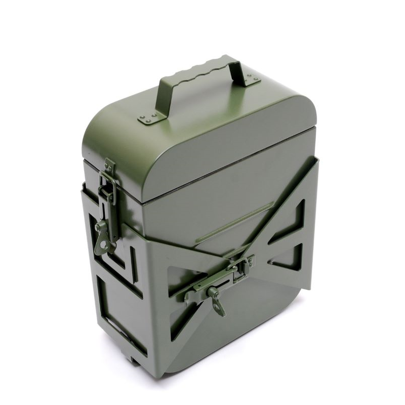 Green box, accessory for Ural sidecar via Moto side aventure (Ural sidecar dealer): 31.5 cm wide, 17.5 cm deep and 40.5 cm high.