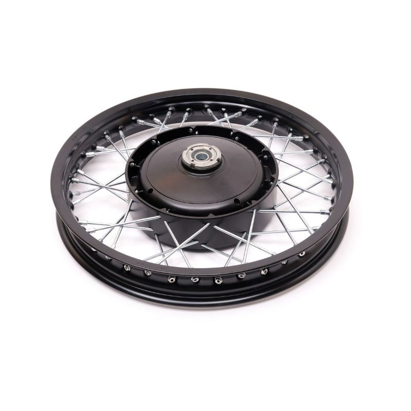19" Assembled wheel, black drum, for Ural sidecar via Moto Side Aventure