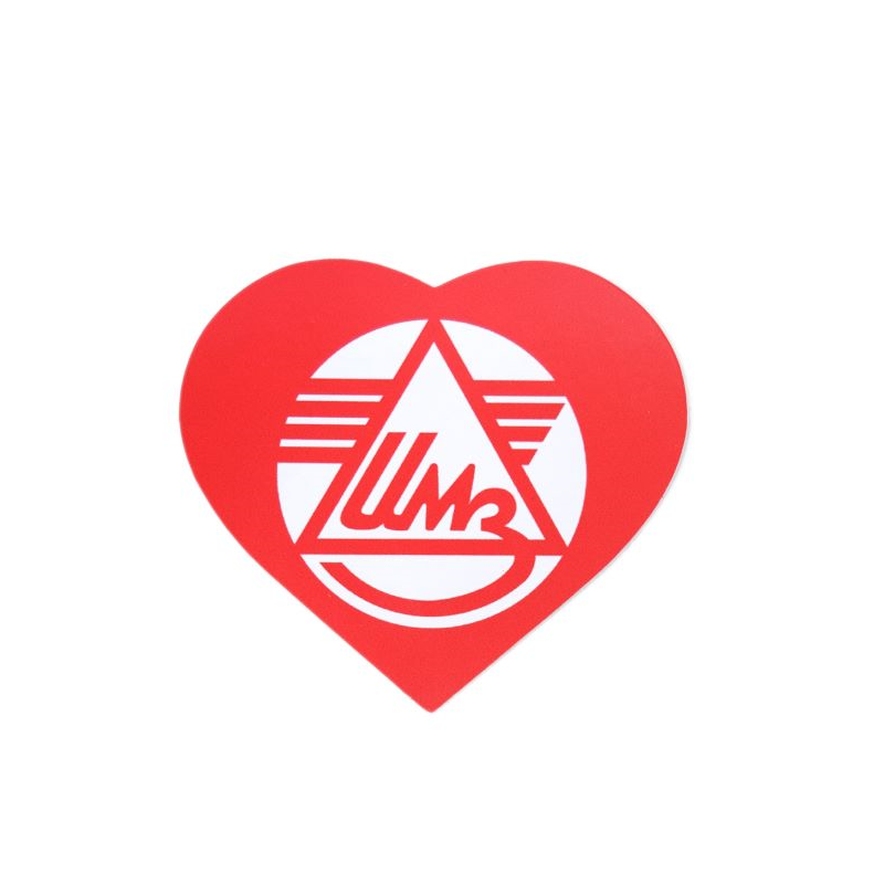 Sticker with IMZ logo red heart 6.5 x 5.0 cm, accessory for side-car Ural via Moto Side Aventure (sidecar dealer Ural)