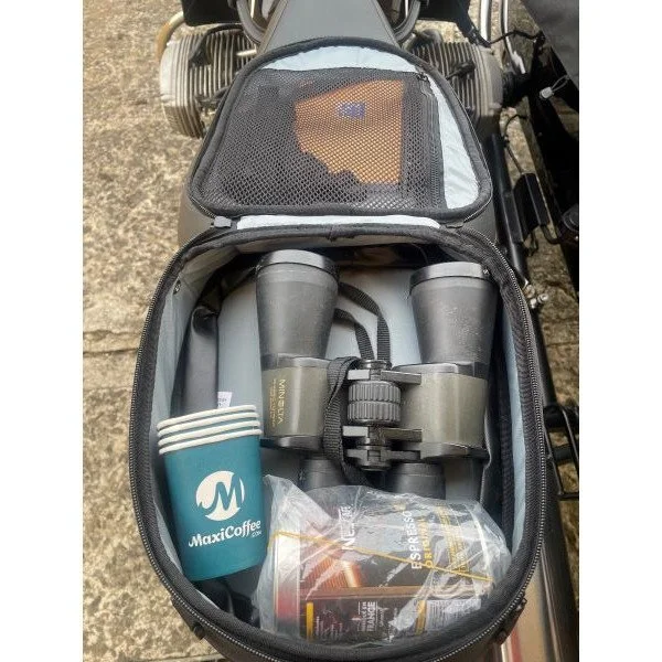 ION S tail bag 7-15 L, Black. 600D polyester / Soft vinyl, from SW-Motech suitable for Ural sidecars