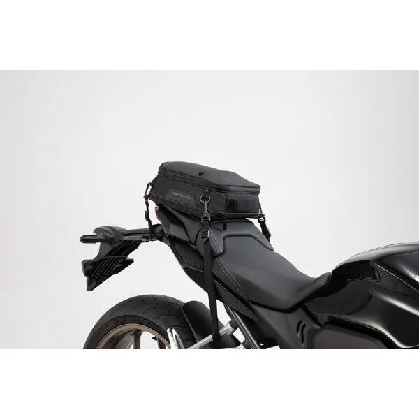 ION S tail bag 7-15 L, Black. 600D polyester / Soft vinyl, from SW-Motech suitable for Ural sidecars