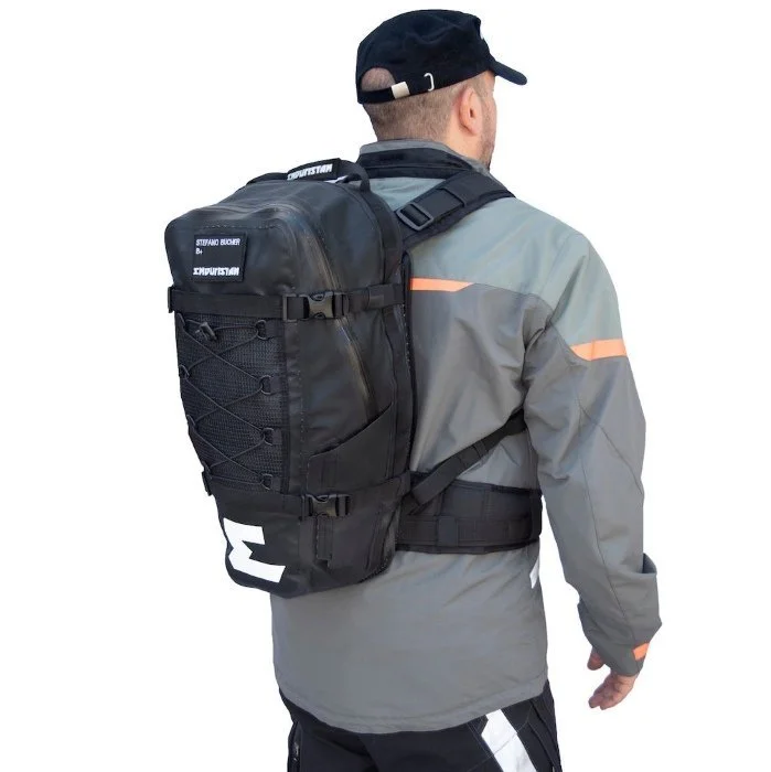 Enduristan Hurricane 25 waterproof rucksack for Ural Motorcycles sidecars