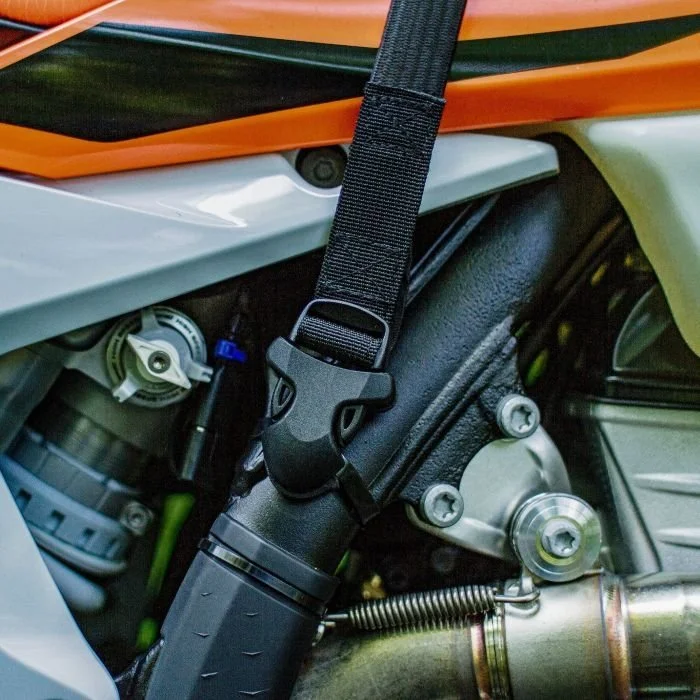 ROKstraps Enduristan rear straps for Sandstorm tank cover, Ural sidecar accessory via Moto Side Aventure (Ural sidecar dealer)