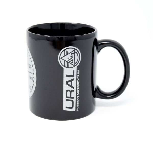 Ural speedometer coffee cup, Ural sidecar accessory via Moto Side Aventure (Ural sidecar dealer)