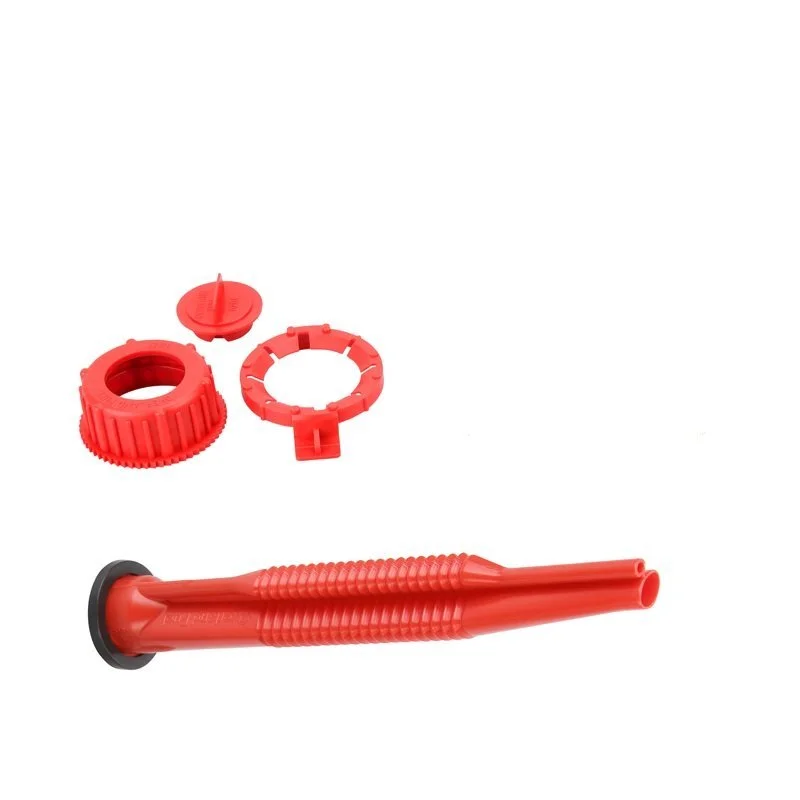 Jerry Can Spout kit Red Fuel, Overland accessory for Ural sidecar via Moto Side Aventure (Ural sidecar dealer)