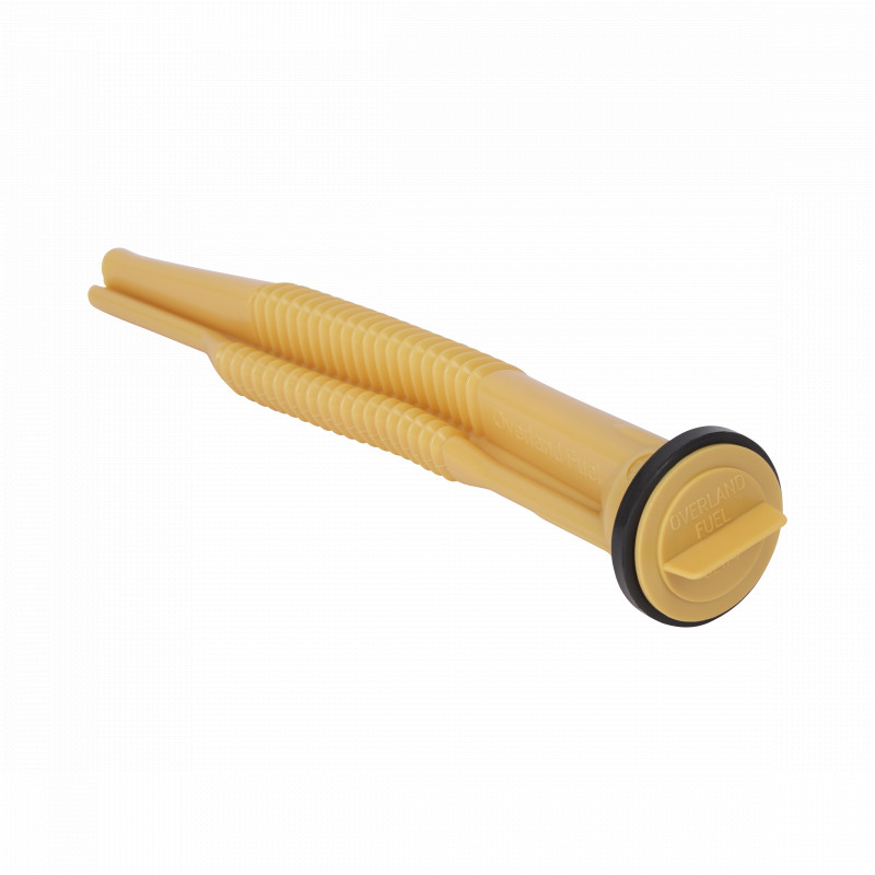 The fuel can spout replacement yellow is an Overland accessory for Ural sidecars via Moto Side Aventure