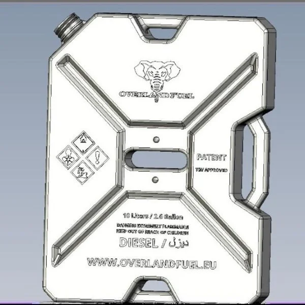 Overland Diesel 17 L /4.5 Gallon Diesel Can is a jerrycan accessory for Ural sidecars via Moto Side Aventure
