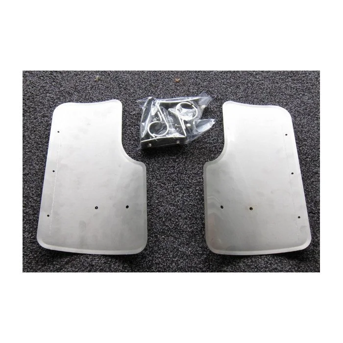 Set of leg mudguards with mounting stainless for leg protection, original Ural carburetor sidecar models, via Moto Side Aventure, Ural sidecar dealer