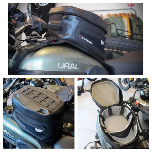 Sacoche de réservoir à sangles PRO Enduro WP, accessoire pour side-car Ural via Moto Side Aventure (concessionnaire sidecar Ural)