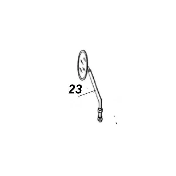 N°23 Mirror round since 2013 (left/right) for the handlebar (carburetor part)