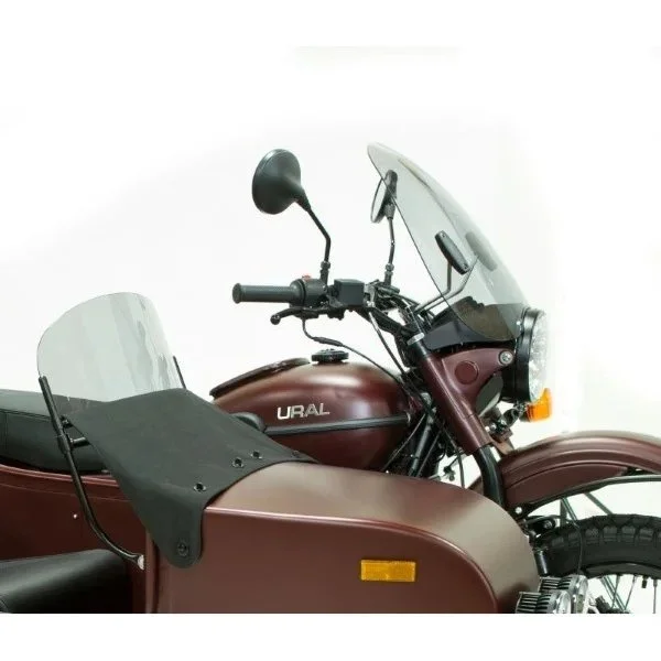 Parabrisas ahumado para Ural con kit de montaje, accesorio para sidecar Ural a través de Moto Side Aventure (distribuidor de sidecares Ural)