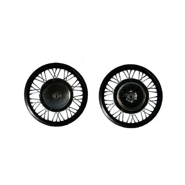 N°3 18'' wheel (drumbrake), aluminium rim black, splined flange screwed (carburetor part)
