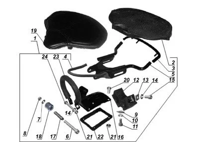 Siège Arrière - Pièces Carburateurs