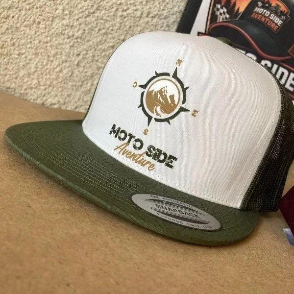 Gorra Moto Side Aventure, modelo «classic trucker», verde