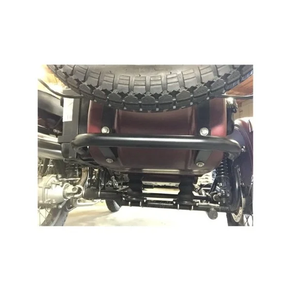 Reinforced sidecar rear bumper black is an acessory for Ural sidecars via Moto Side Aventure