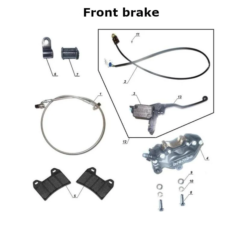 Front brake for Ural Motorcycles sidecars with an EFI injection engine.