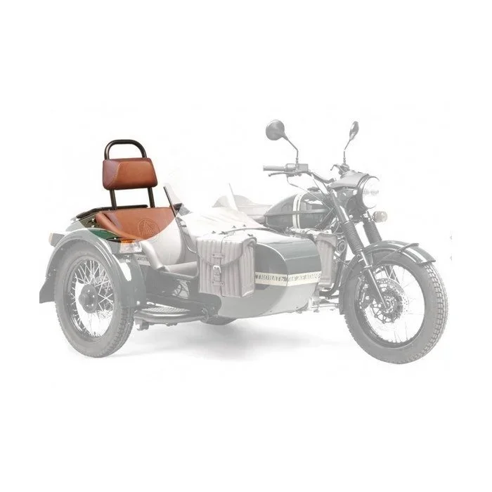 Appui tete du panier (brun ou noir) de side-car, montage sur l'arceau de sécurité, accessoire pour side-car Ural via Moto Side Aventure (concessionnaire side-car Ural)