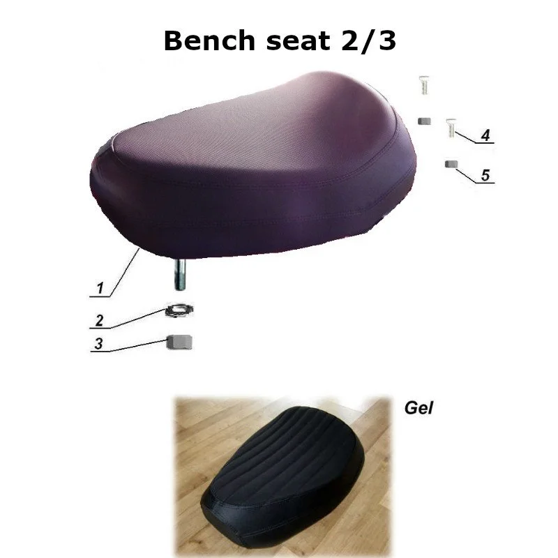 Bench front seat 2 or 3 places for Ural Motorcycles sidecars with EFI injection engine.