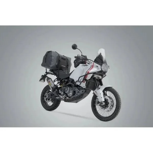 Bolsa de sillín Drybag 600 gris/negro, impermeable, 60 l, accesorio para sidecar Ural a través de Moto Side Aventure (distribuidor de sidecares Ural)