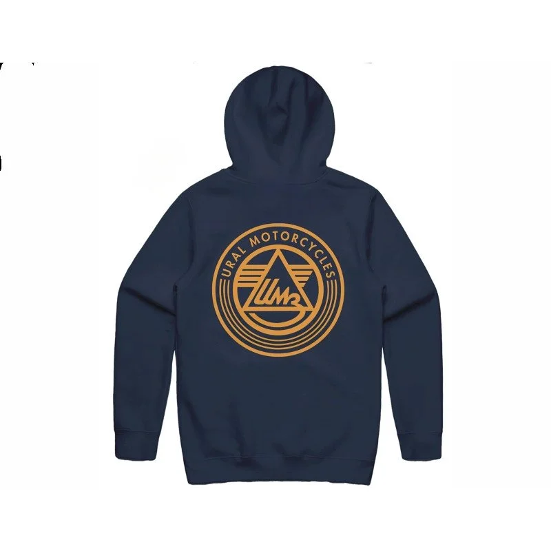 Sweat Ural bleu, vetement/life style par Ural via Moto Side Aventure (concessionnaire side car Ural)