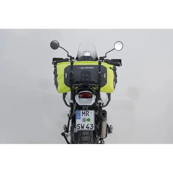Sacoche de selle Drybag 350 jaune, Étanche, 35 l, accessoire side-car Ural via Moto Side Aventure (concessionnaire sidecar Ural)