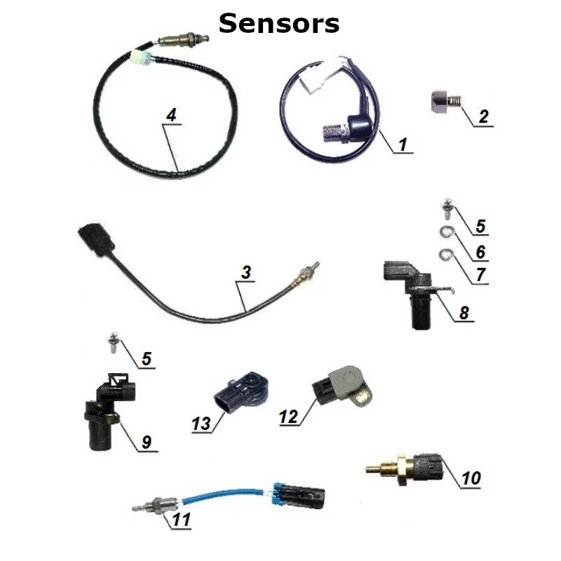 Sensors for Ural Motorcycles sidecars with an EFI injection engine.