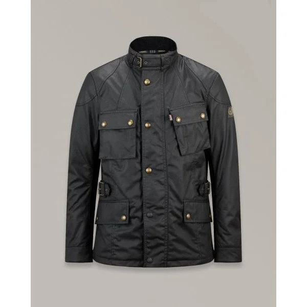 Belstaff Crosby jacket in black, ideal for adventures on a Ural sidecar