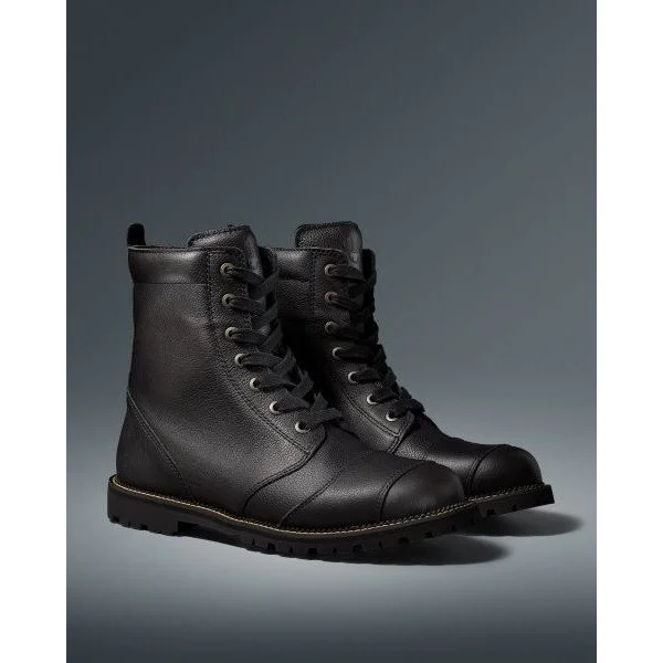 Belstaff Resolve black boots, ideal for sidecar adventures Ural