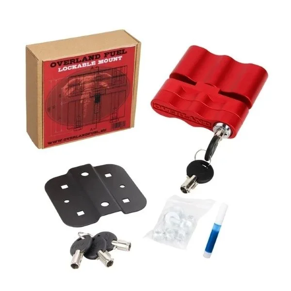 Soporte con cierre para el depósito de combustible Overland rojo, accesorio Overland para sidecar Ural a través de Moto Side Aventure (accesorio para sidecar Ural)