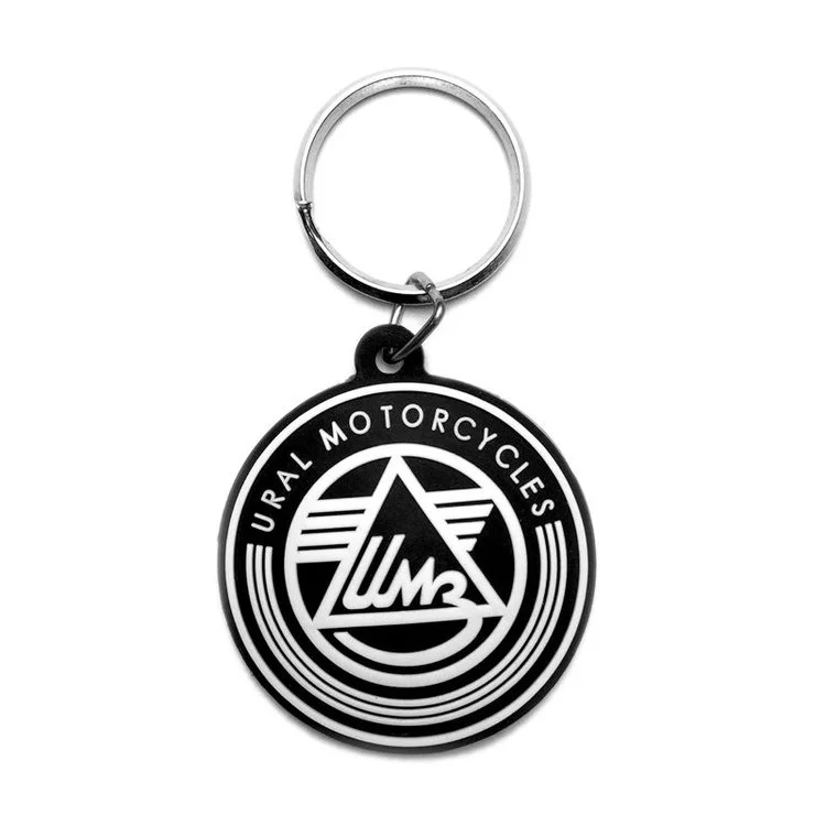 Rubber keychain with IMZ logo, Ural sidecar accessory via Moto Side Aventure (Ural sidecar dealer)