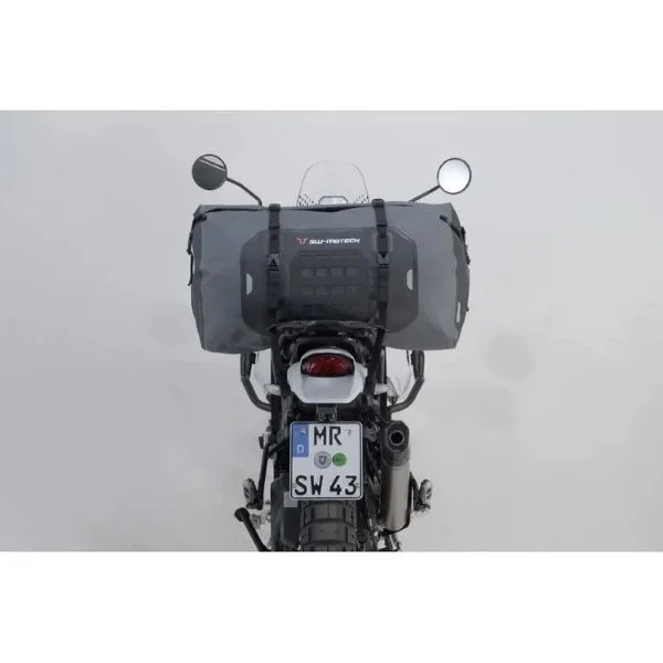 Sacoche de selle Drybag 600 gris/noir, Étanche, 60 l, accessoire pour side-car Ural via Moto Side Aventure (concessionnaire sidecar Ural)