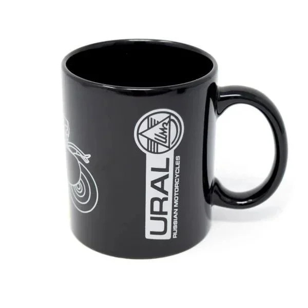 Taza de café Sidecar Ural - Vista lateral de Ural, accesorio para sidecar Ural a través de Moto Side Aventure (distribuidor de sidecares Ural)